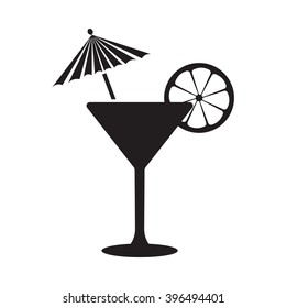 cocktail icon on the white background