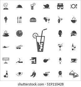 cocktail icon on the white background. restaurant set of icons