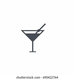 Cocktail icon on white background vector illustration