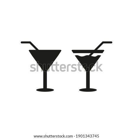Cocktail icon on white background.