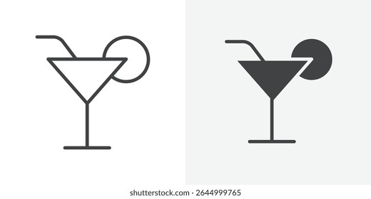 Cocktail icon Outline vector sign