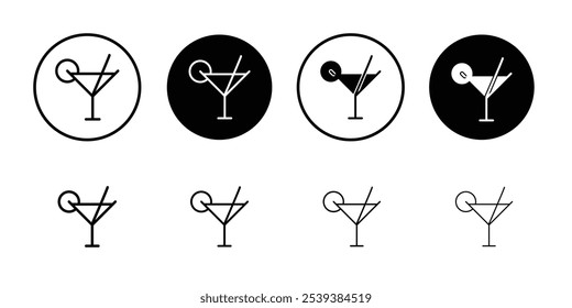 Icono de cóctel Vector de contorno para Web ui