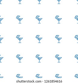 cocktail icon pattern seamless white background. Editable outline cocktail icon. cocktail icon pattern for web and mobile.