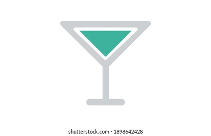 Cocktail icon placed on white background vector image
