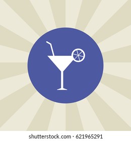 cocktail icon. sign design. background