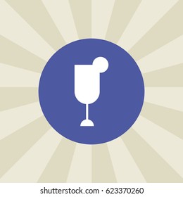 cocktail icon. sign design. background