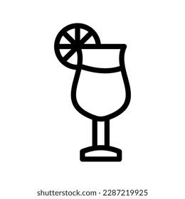 Cocktail icon. sign for mobile concept and web design. vector illustration