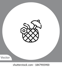 Cocktail icon sign vector,Symbol, logo illustration for web and mobile