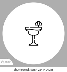 Cocktail icon sign vector,Symbol, logo illustration for web and mobile