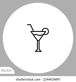 Cocktail icon sign vector,Symbol, logo illustration for web and mobile