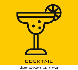 Cocktail icon signs