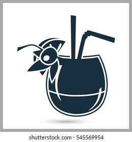 Cocktail icon. Simple design for web and mobile