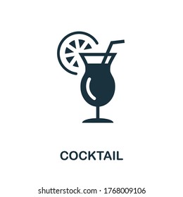 Icono de cóctel. Elemento sencillo de la recogida de bebidas. Icono de cóctel creativo para diseño web, plantillas, infografías y más