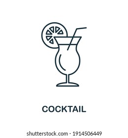 Cocktail icon. Simple element from drinks collection. Creative Cocktail icon for web design, templates, infographics and more