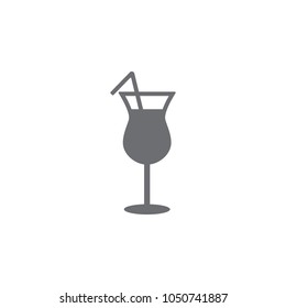 cocktail icon. Simple element illustration. cocktail symbol design template. Can be used for web and mobile on white background