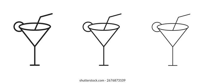 Icono de cóctel. Ilustración de elemento simple. Puede ser utilizado para el Web y el móvil.