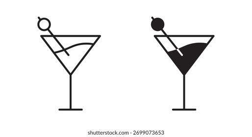 Cocktail icon simple flat trend modern graphic design abstract logotype