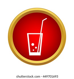 Cocktail icon in simple style on a white background