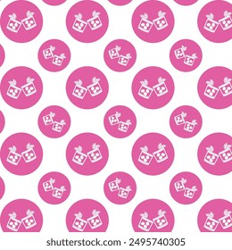 cocktail icon sticker Pattern background Vector illustration