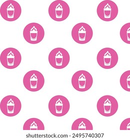 cocktail icon sticker Pattern background Vector illustration