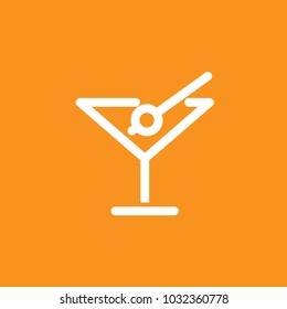 cocktail icon, stock vector, eps10.
