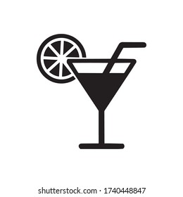 Cocktail icon. Cocktail symbol. Flat Vector illustration - Vector