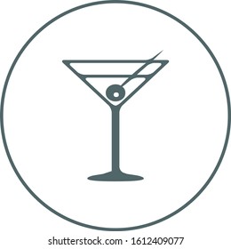 Cocktail icon. Cocktail symbol. Vector illustration