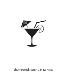 Cocktail icon template. Vector illustration