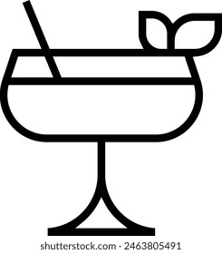 cocktail icon. Thin linear style design isolated on white background
