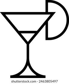 cocktail icon. Thin linear style design isolated on white background