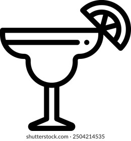 cocktail icon. Thin Linear Style Design Isolated On White Background