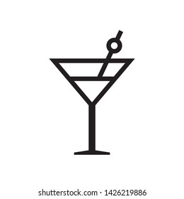 Cocktail icon in trendy outline style design. Vector graphic illustration. Suitable for website design, logo, app, and ui. EPS 10.