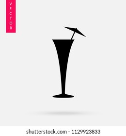 Cocktail icon, vector