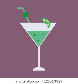 Cocktail icon vector