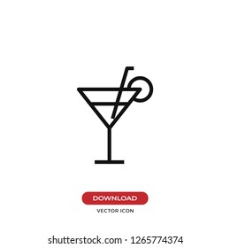 Cocktail icon vector
