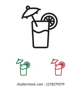 Cocktail icon vector
