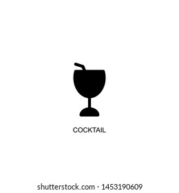 cocktail icon vector black design