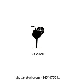 cocktail icon vector black design