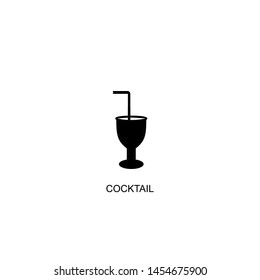 cocktail icon vector black design