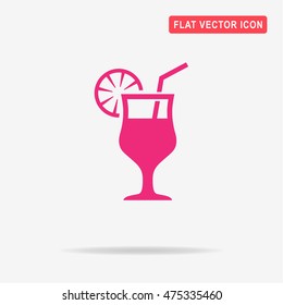 Cocktail icon. Vector concept illustration for design.