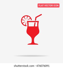 Cocktail icon. Vector concept illustration for design.