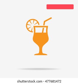 Cocktail icon. Vector concept illustration for design.