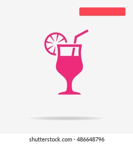 Cocktail icon. Vector concept illustration for design.