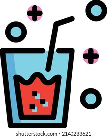 Cocktail icon vector design flat