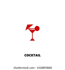 cocktail icon. cocktail vector design. sign design. red color