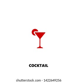 cocktail icon. cocktail vector design. sign design. red color