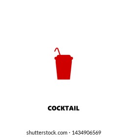 cocktail icon. cocktail vector design. sign design. red color