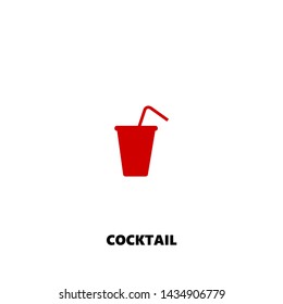 cocktail icon. cocktail vector design. sign design. red color