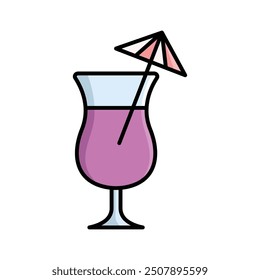 cocktail icon vector design template simple and clean