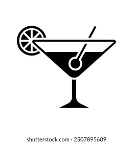 cocktail icon vector design template simple and clean